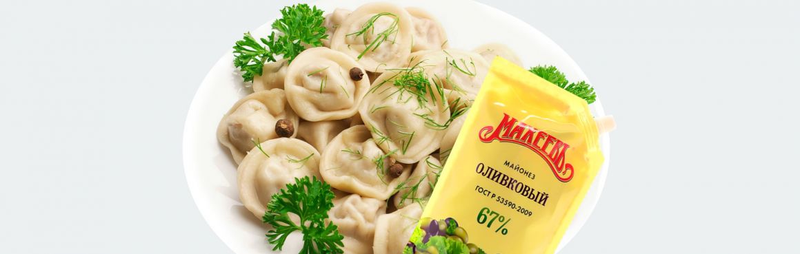 Пельмени с майонезом